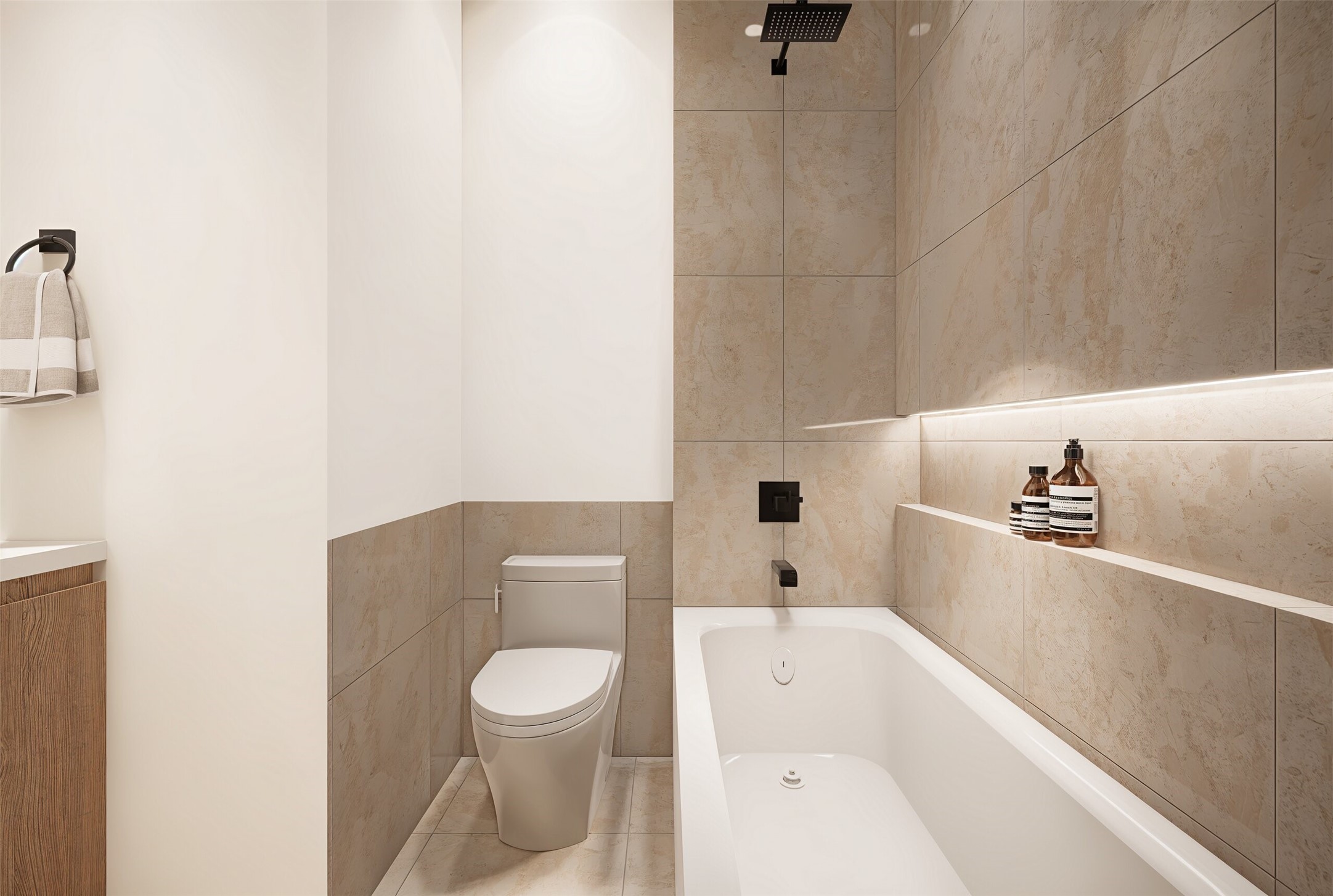 2416 Sherwin Street Houston, TX 77007 - Photo 22 of 25 a bathroom with a toilet a sink and bathtub