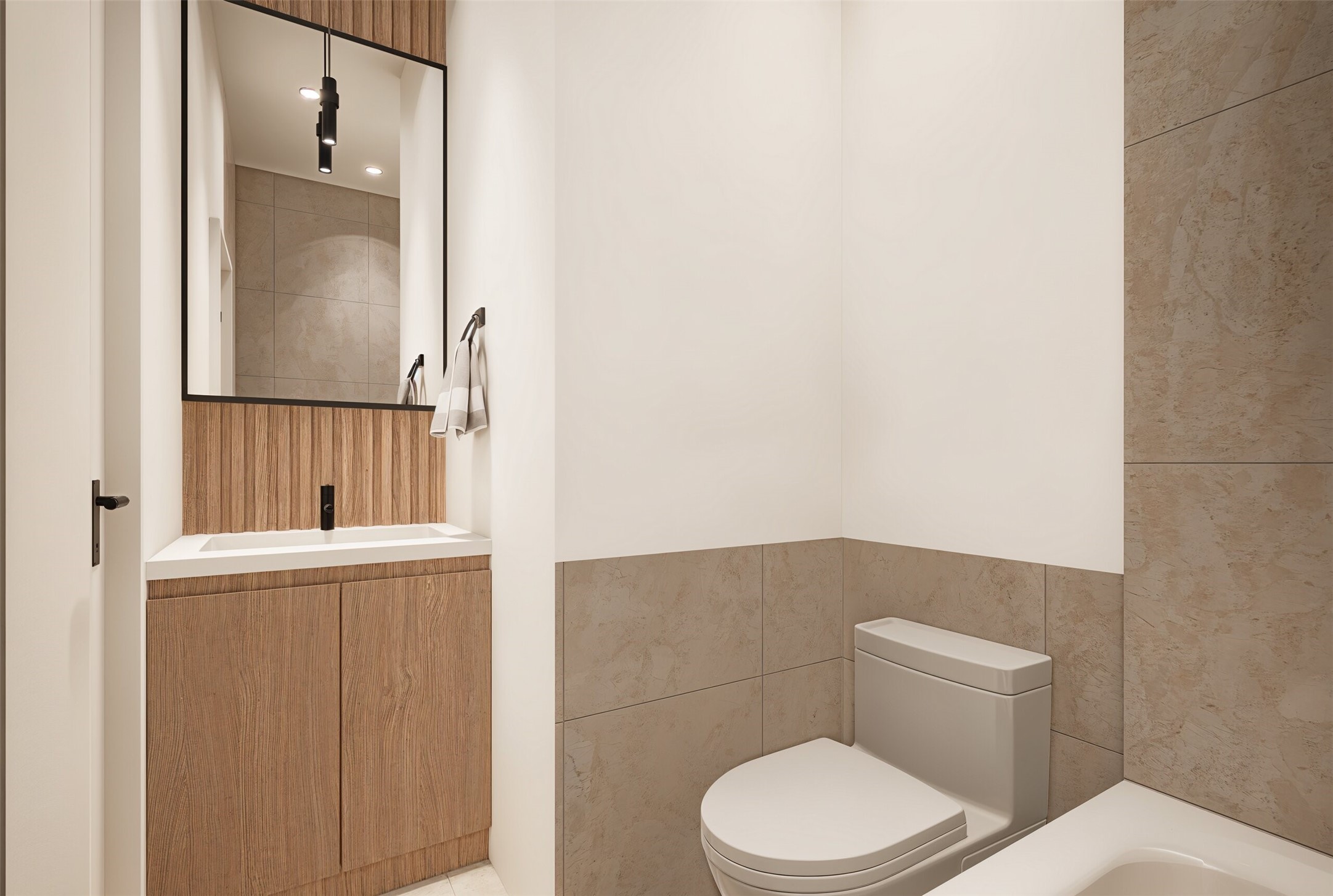 2416 Sherwin Street Houston, TX 77007 - Photo 23 of 25 a white toilet sitting next to a bathroom sink