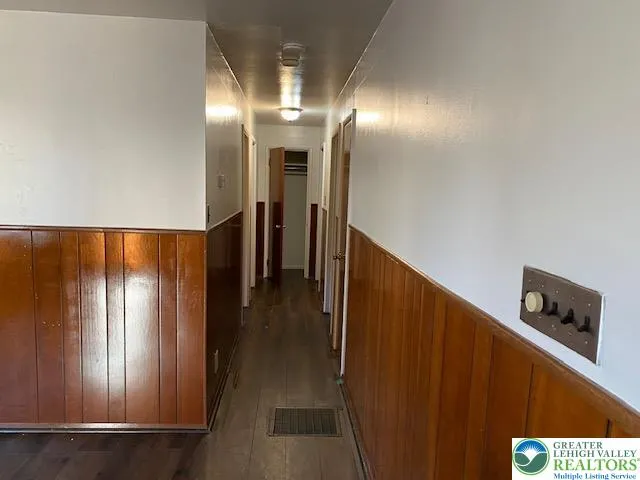 a view of gallery with hallway