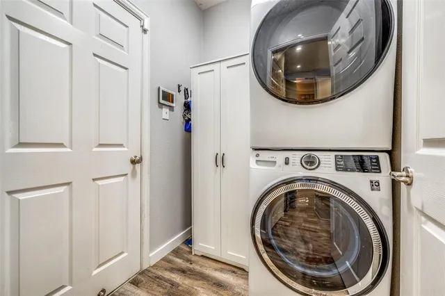 a view of a chairs and table in a patio