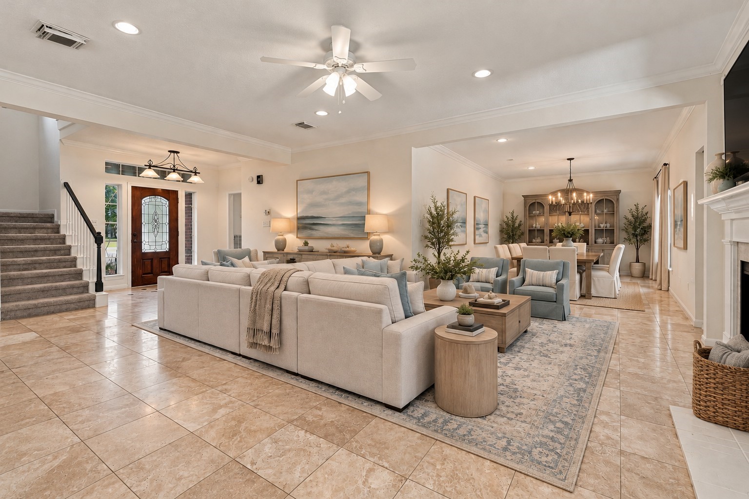 101 Rustic Lane Friendswood, TX 77546 - Photo 6 of 44 This room has been virtually staged to show potential set up!