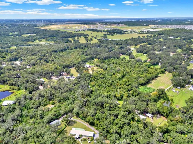 a view of a city with an outdoor space