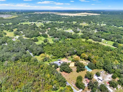 a view of a city with an outdoor space