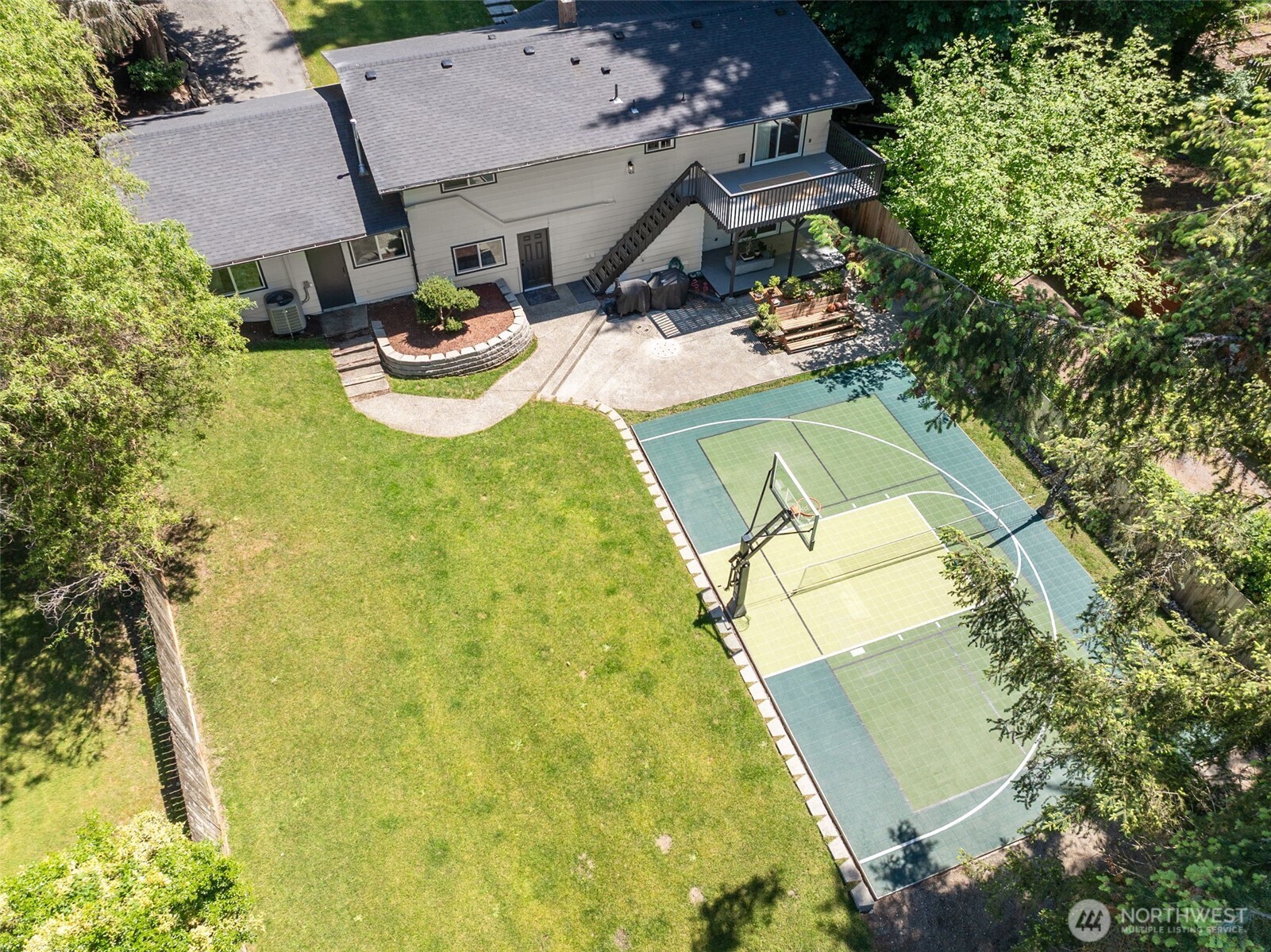 24028 6th Place West Bothell, WA 98021 - Photo 32 of 35 an aerial view of a house with swimming pool patio and outdoor seating