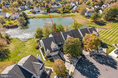 a view of a lake with a mountain in the background