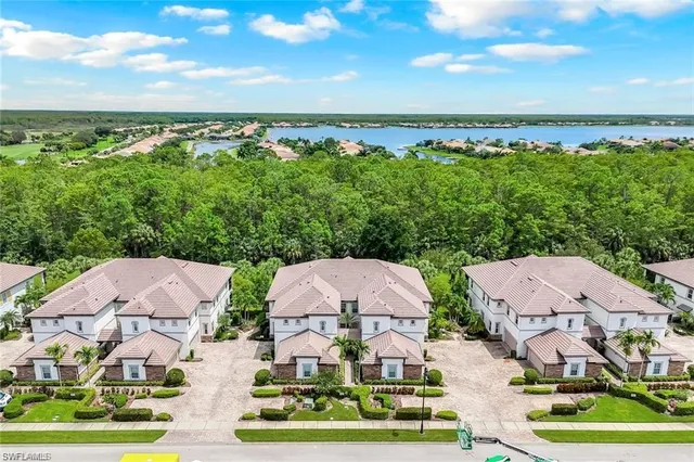 an aerial view of multiple house