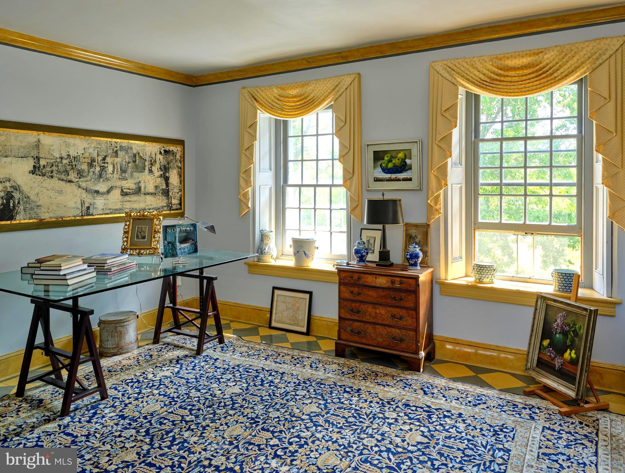 5382 Wismer Road Pipersville, PA 18947 - Photo 19 of 67 a view of a workspace with furniture and a window