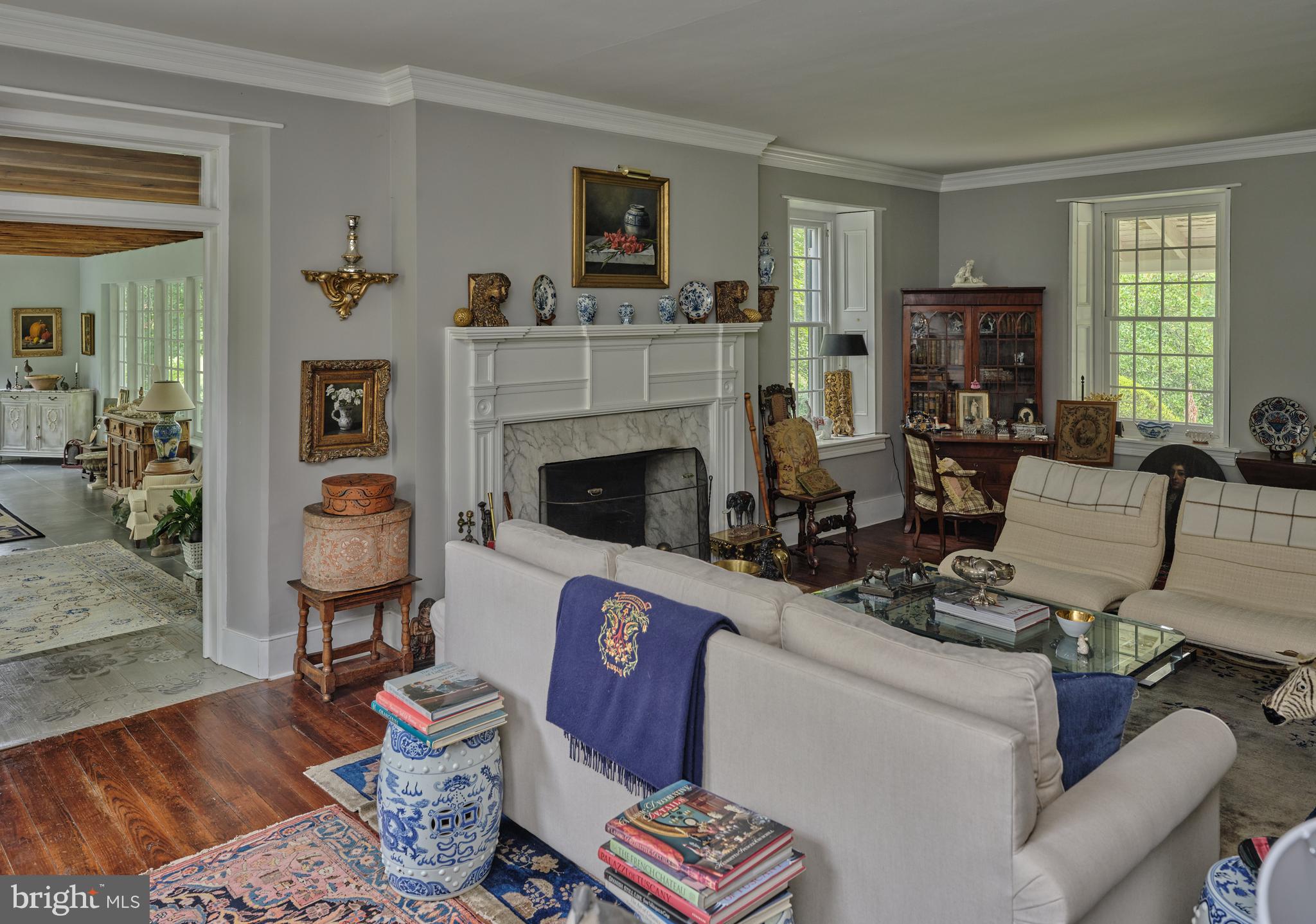 5382 Wismer Road Pipersville, PA 18947 - Photo 21 of 67 a living room with furniture fireplace and flat screen tv