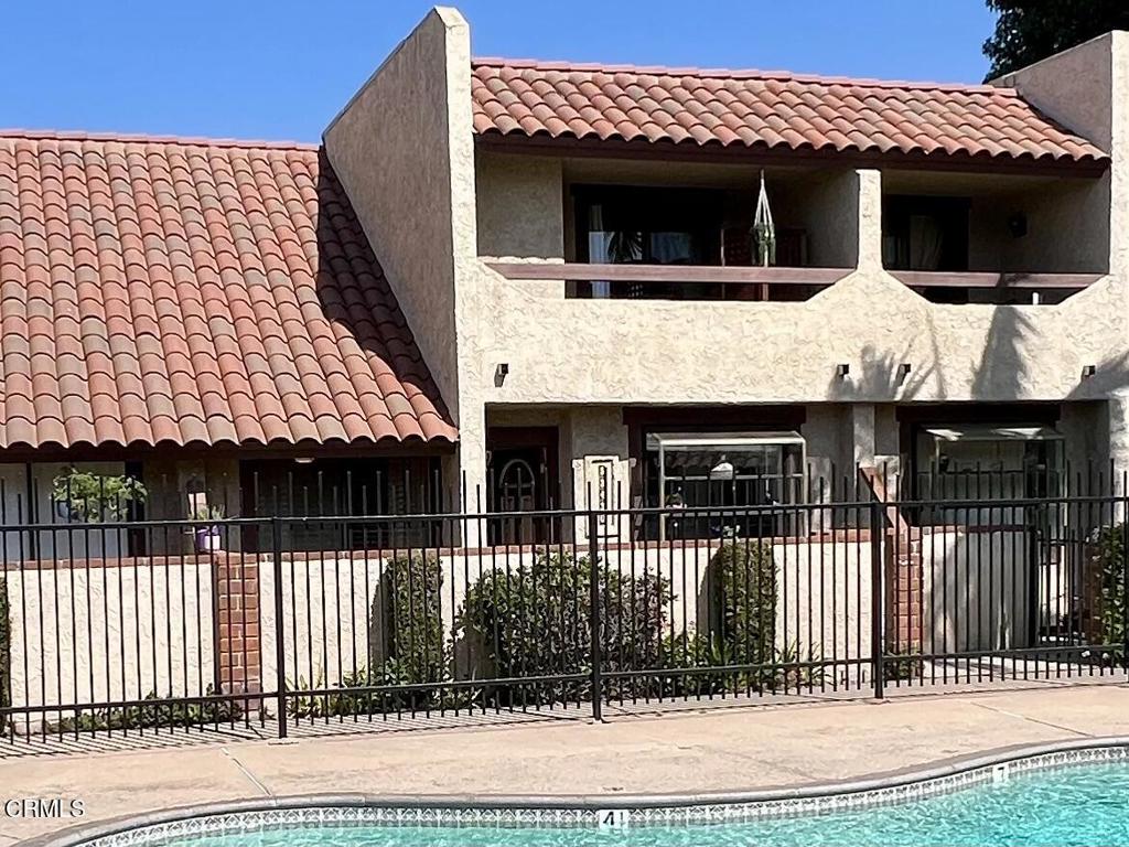 a view of a house with a balcony
