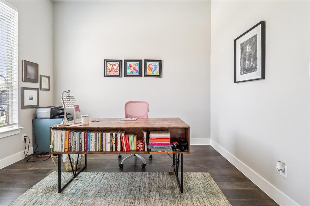 847 Longbranch Way Little Elm, TX 76227 - Photo 13 of 39 Office with wood finished floors and baseboards