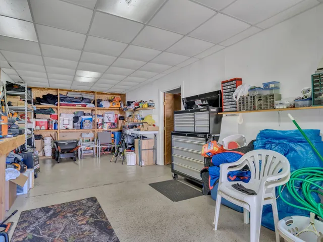 a view of a backyard with a garden