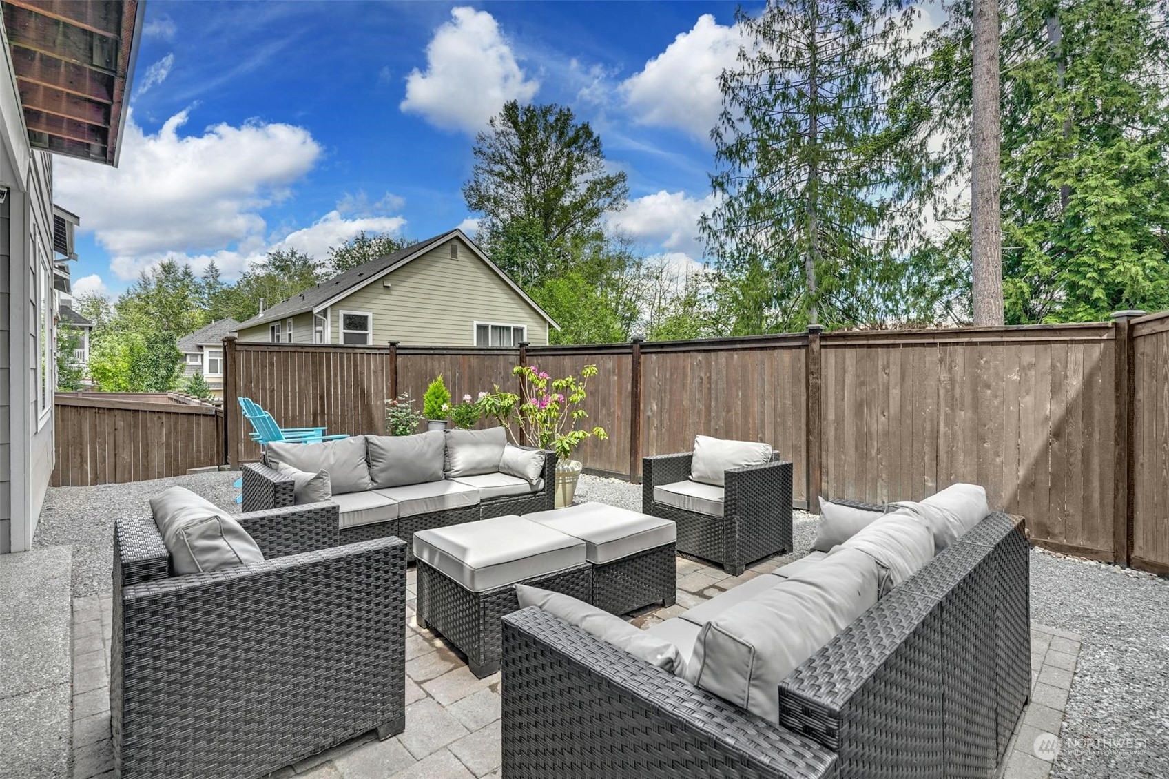 17801 3rd Avenue Southeast Bothell, WA 98012 - Photo 34 of 40 a view of a patio with couches chairs with wooden floor