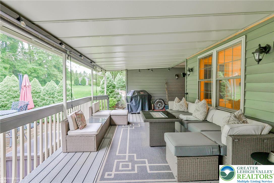 1147 Jacobsburg Road Wind Gap, PA 18091 - Photo 60 of 70 a living room with fireplace furniture and a large window