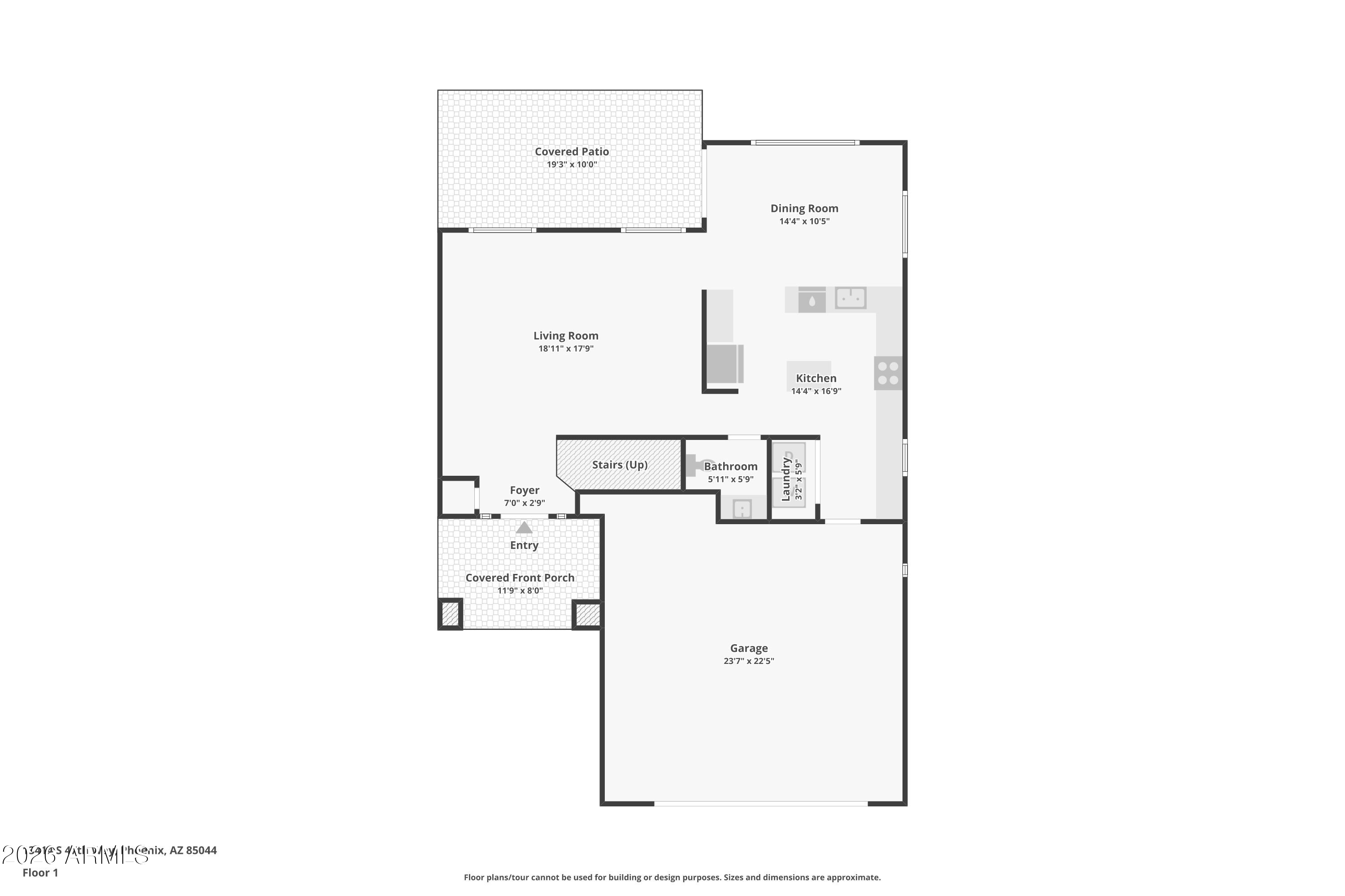 13414 South 47th Way Phoenix, AZ 85044 - Photo 31 of 32 a picture of a room with a white wall and a white refrigerator