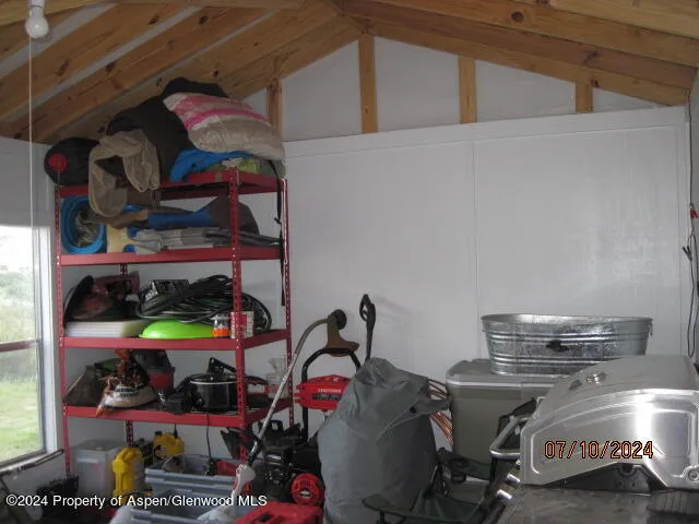 a room with storage and utility