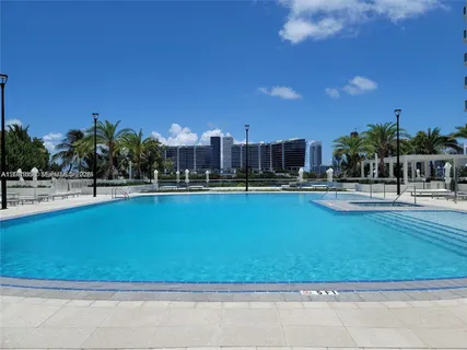 a view of a lake with a multi story building