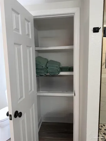 a close view of closet