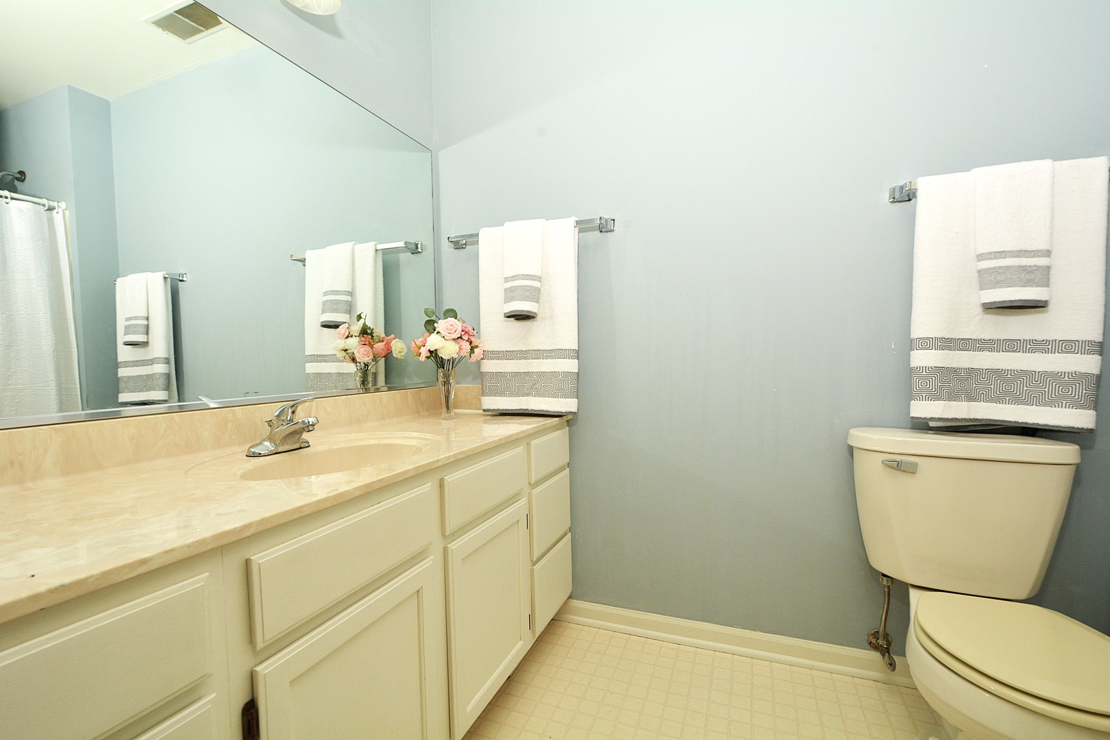 2974 Waters Edge Circle Aurora, IL 60504 - Photo 12 of 13 a bathroom with a granite countertop toilet sink and mirror