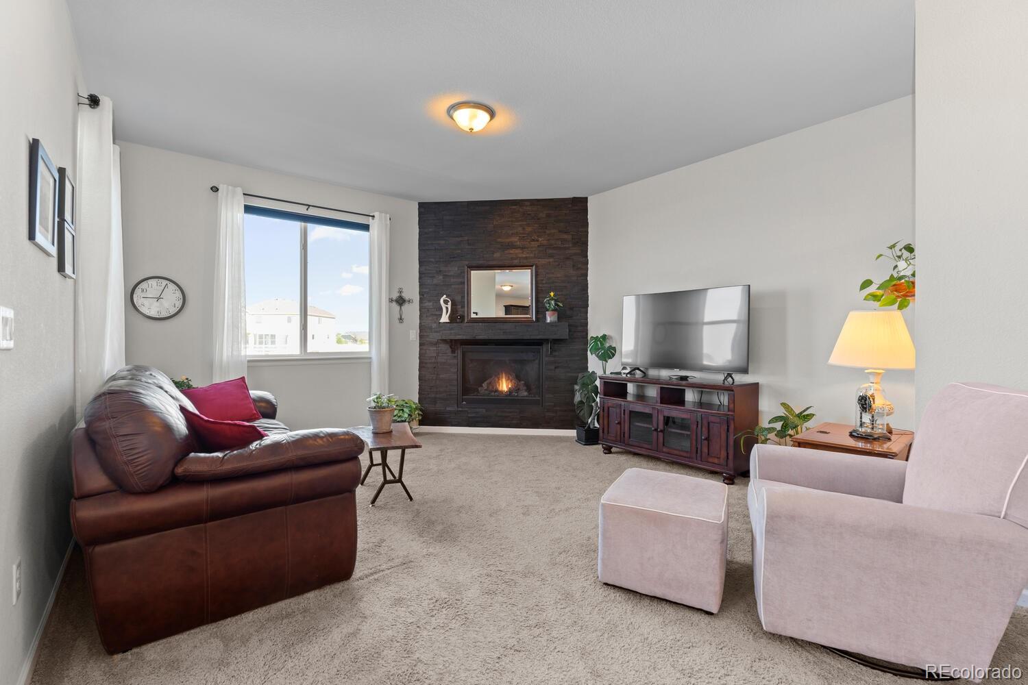 1587 Lake Point Way Severance, CO 80550 - Photo 19 of 40 a living room with furniture and a flat screen tv