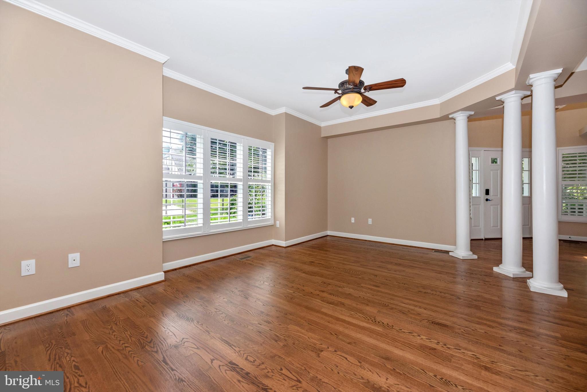 Living Room with Gleaming Hardwood Floors