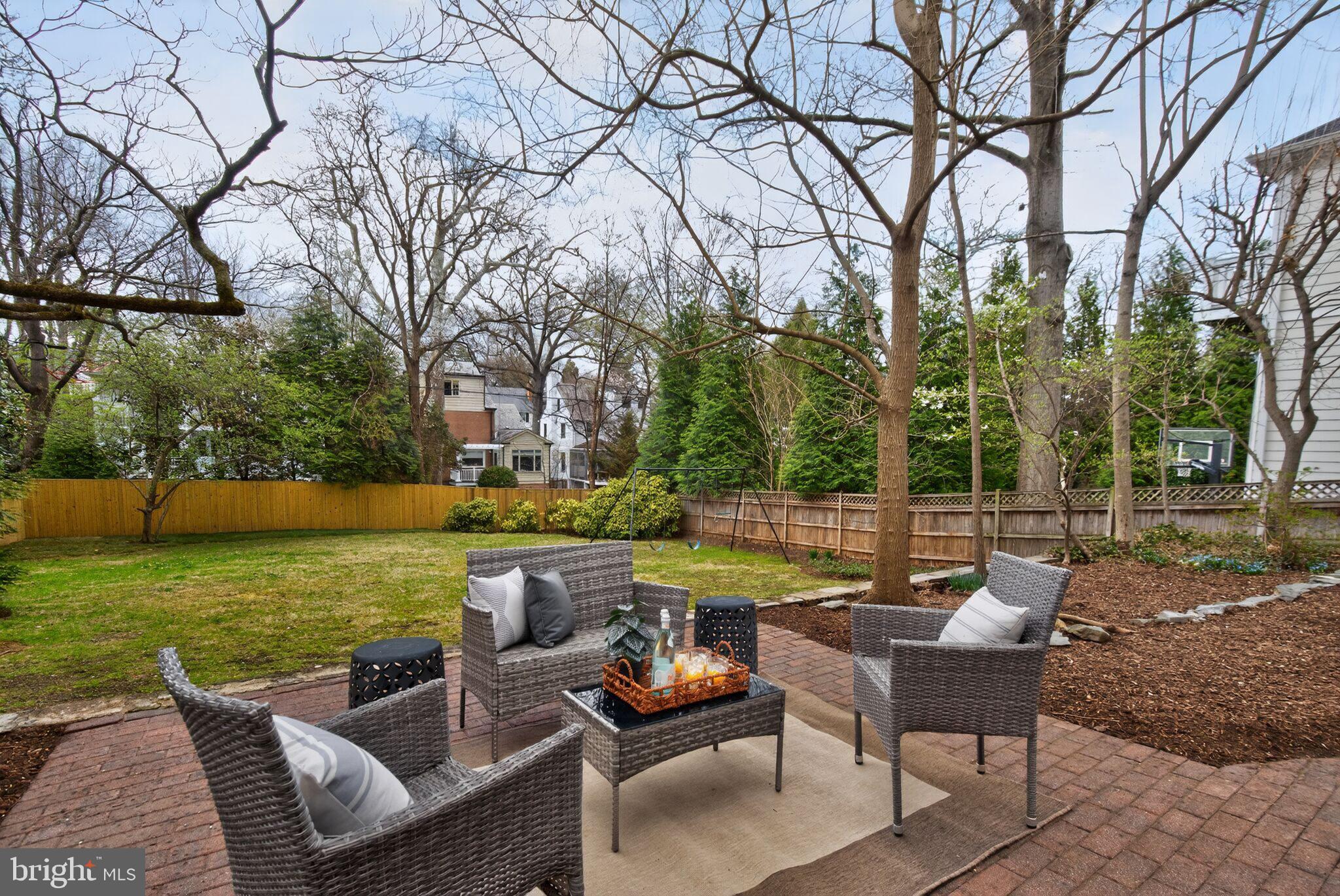 3637 Tilden Street Northwest Washington, DC 20008 - Photo 33 of 49 Rear Terrace | pool size lawn