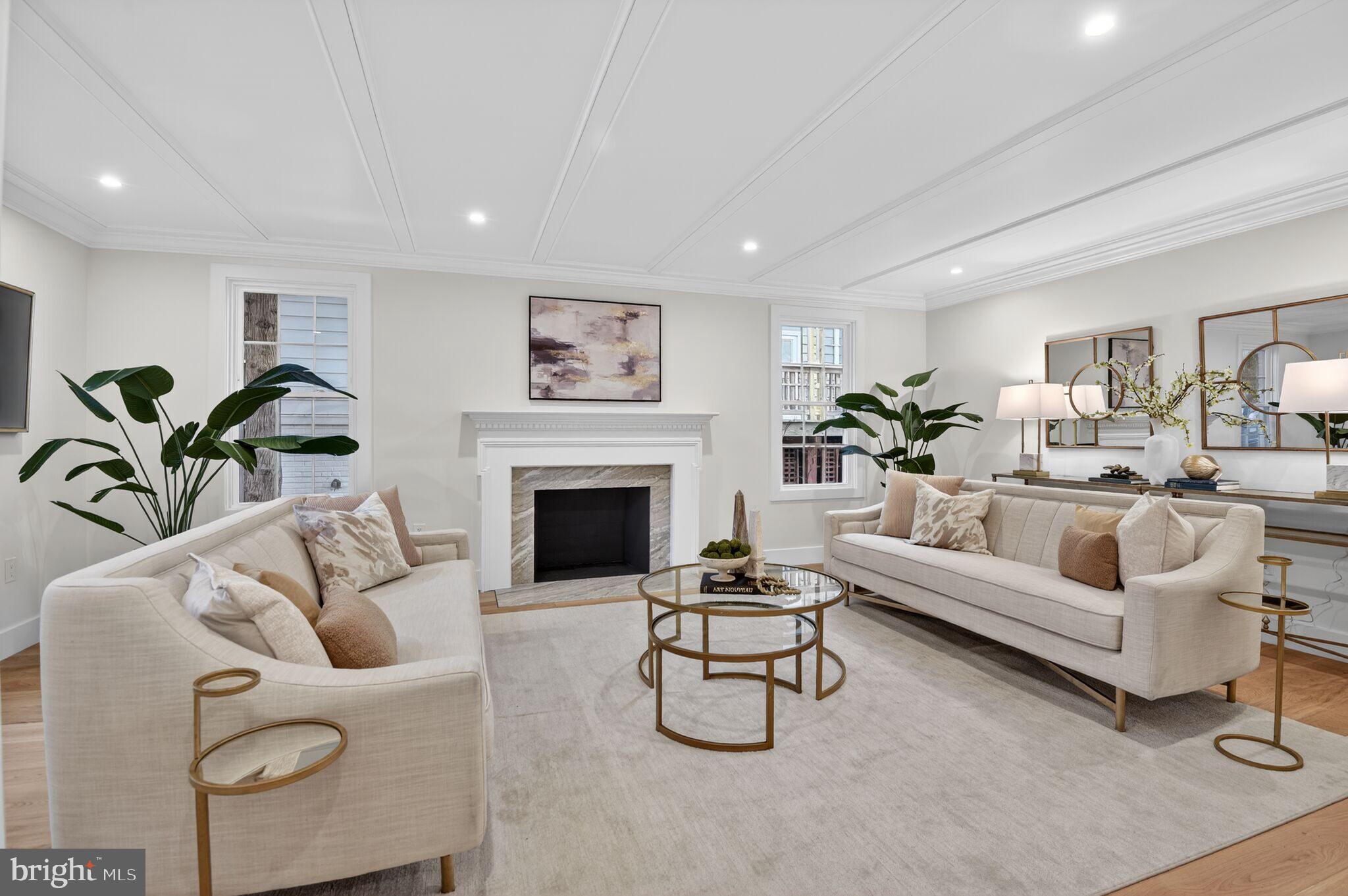 3637 Tilden Street Northwest Washington, DC 20008 - Photo 6 of 49 Living Room | wood burning fireplace
