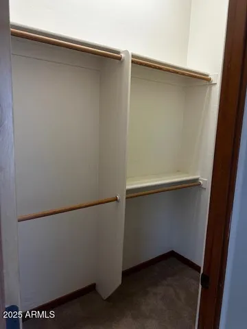 a close view of closet