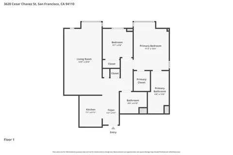 $1,080,000 | 3620 Cesar Chavez, Unit 303, San Francisco, CA 94110