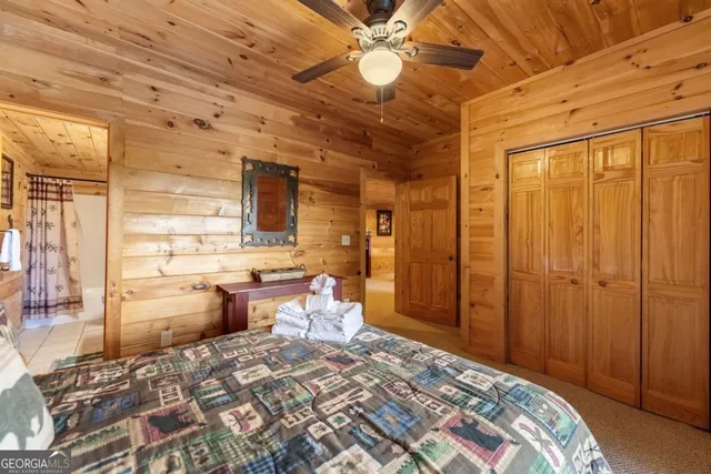 a view of a backyard with plants and a large tree