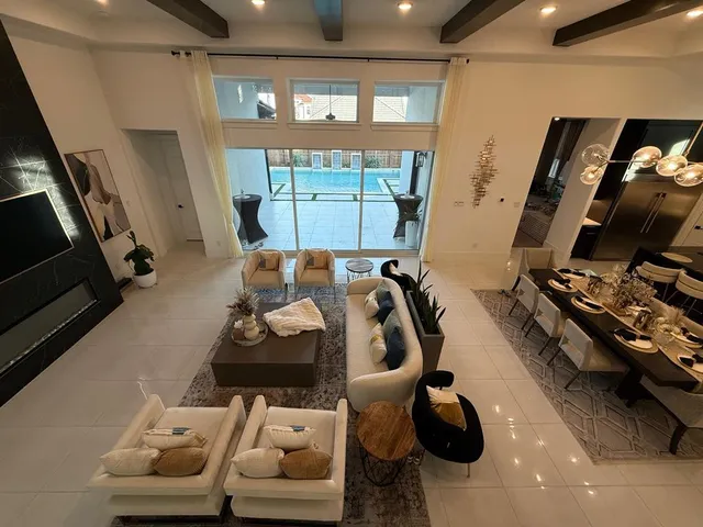 a room with furniture and a window