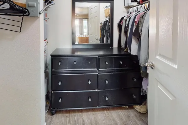 a view of a walk in closet