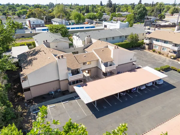a aerial view of a house