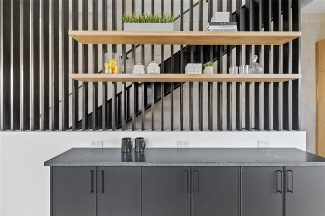 a view of a furniture in kitchen