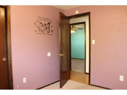 view of a room with a door