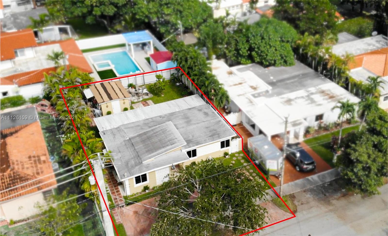 6181 Southwest 20th Street West Miami, FL 33155 - Photo 29 of 31 an aerial view of house with pool