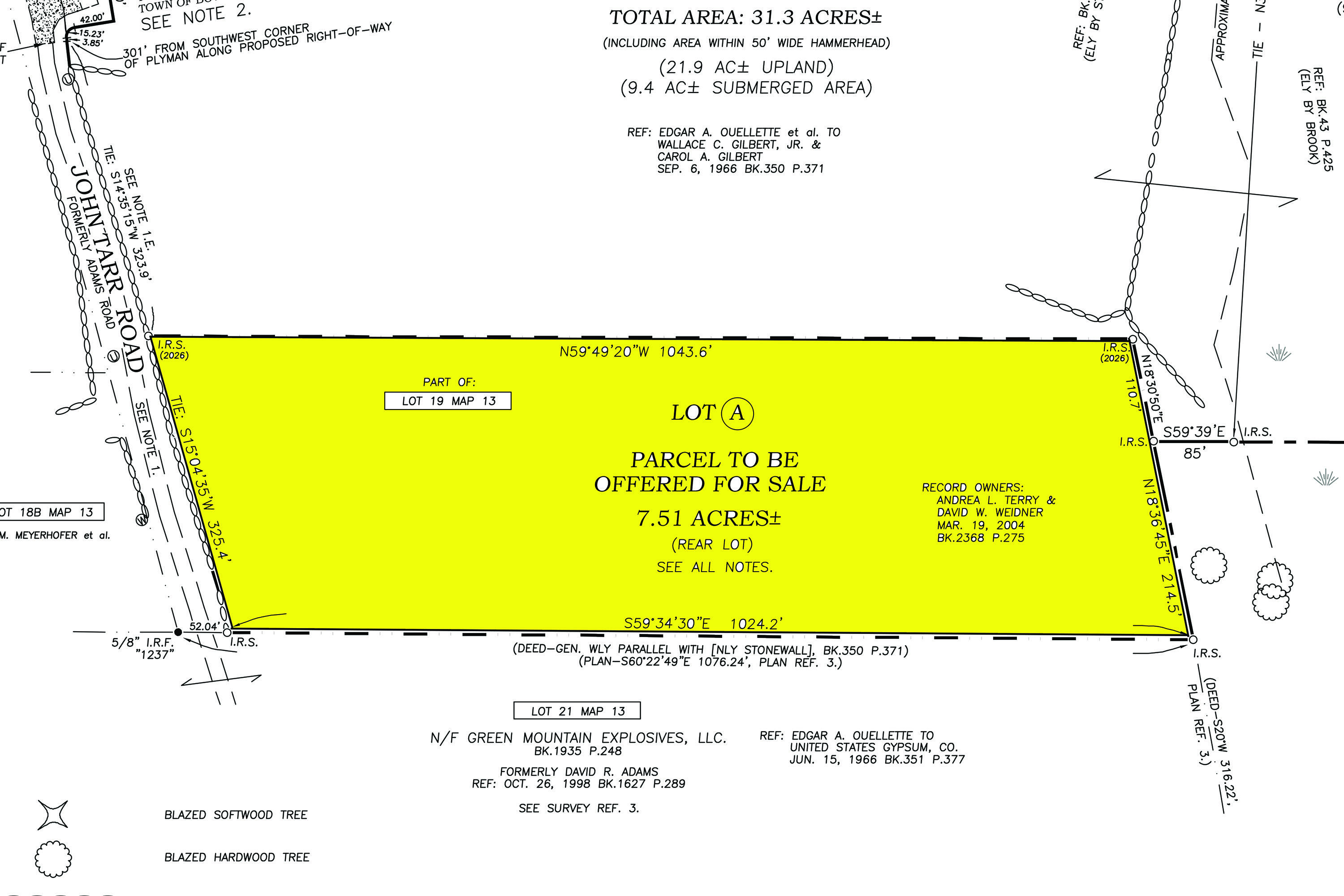 286 John Tarr Road Bowdoin, ME 04287 - Photo 1 of 2 MLS cropped survey