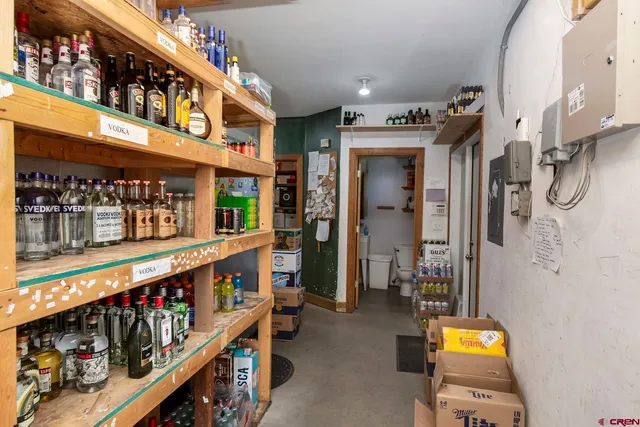 an aerial view of a houses with a outdoor space