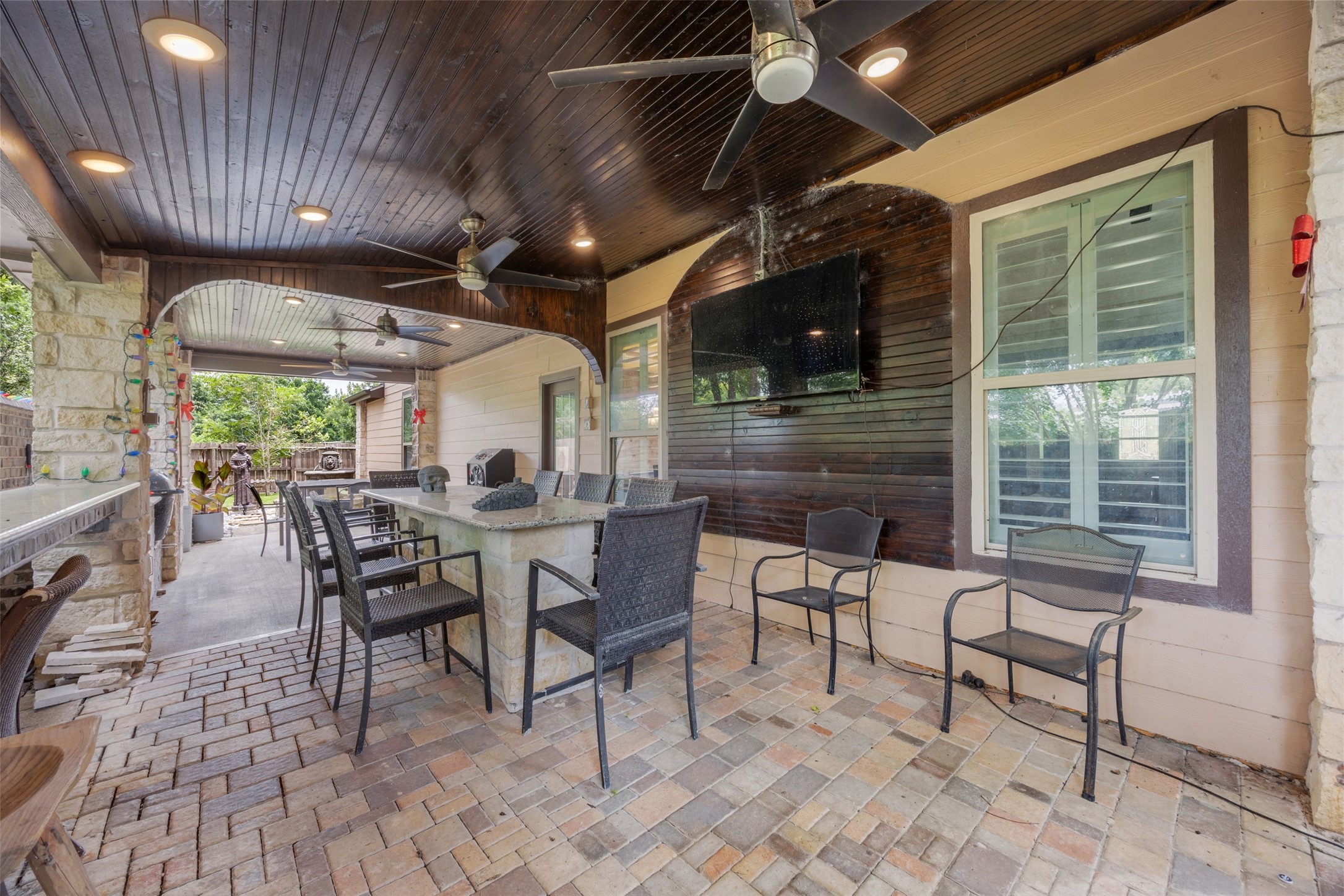 2622 Muegge Road Rosenberg, TX 77471 - Photo 12 of 28 a view of a dining room with furniture window and outside view