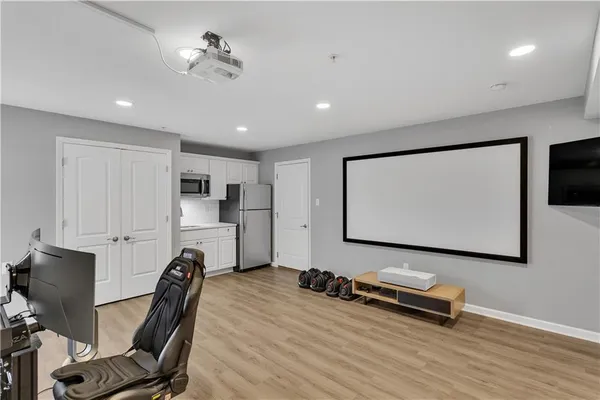 a room with furniture