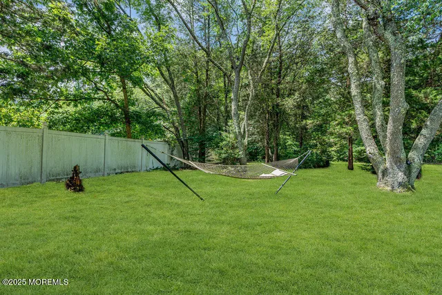 a view of yard with trees