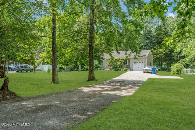 a house view with a garden
