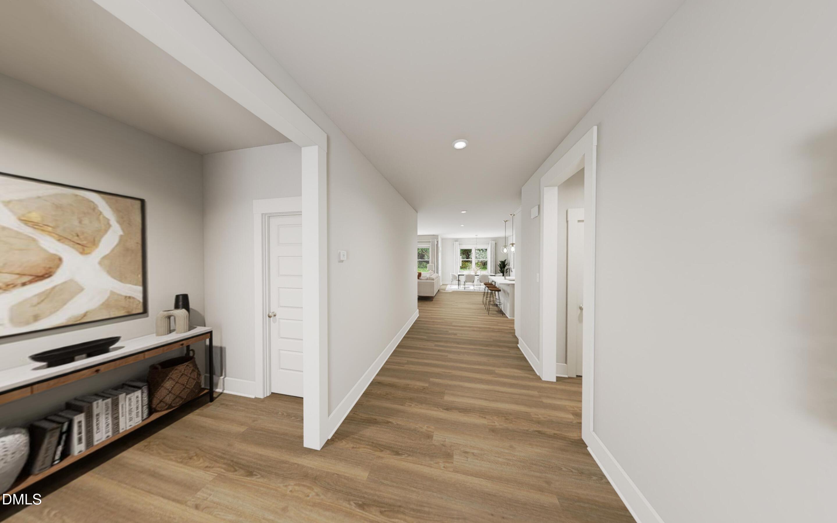 2011 Pollinator Place Mebane, NC 27302 - Photo 2 of 23 a view of a hallway with wooden floor and furniture
