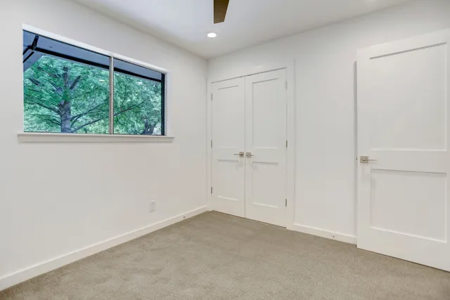 an empty room with a window