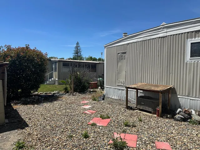 a backyard of a house