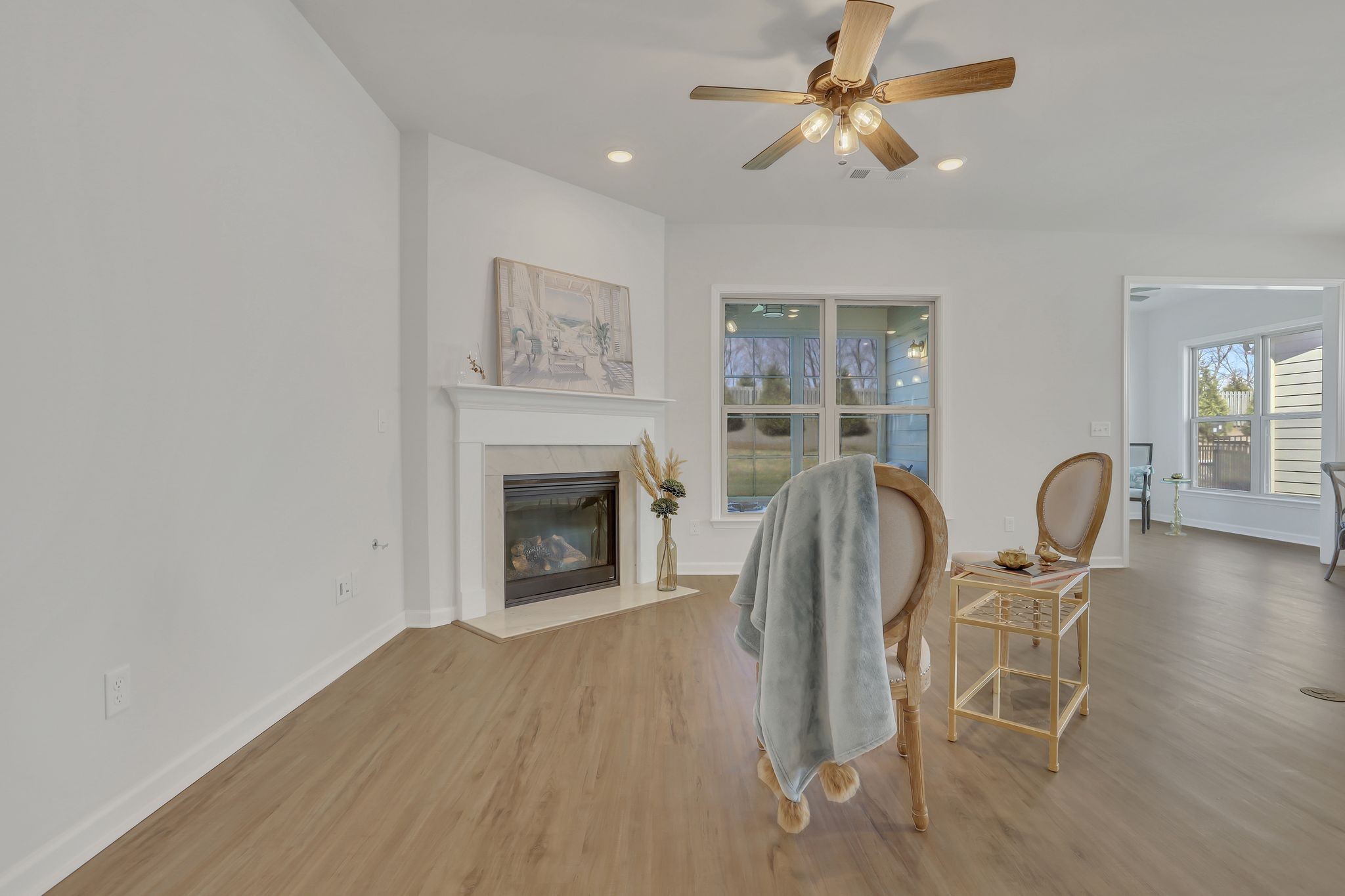 1084 Sumner Grove Spring Hill, TN 37174 - Photo 9 of 40 a view of a livingroom with furniture and a fireplace