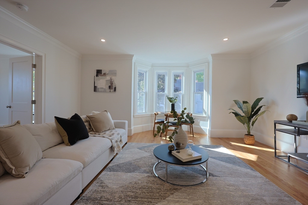 179 B Main Street, Unit B Medford, MA 02155 - Photo 10 of 40 a living room with furniture and a potted plant