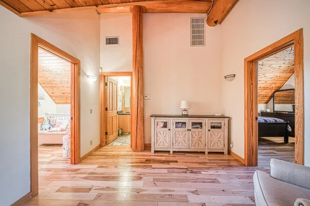 a view of a chairs and table in a patio