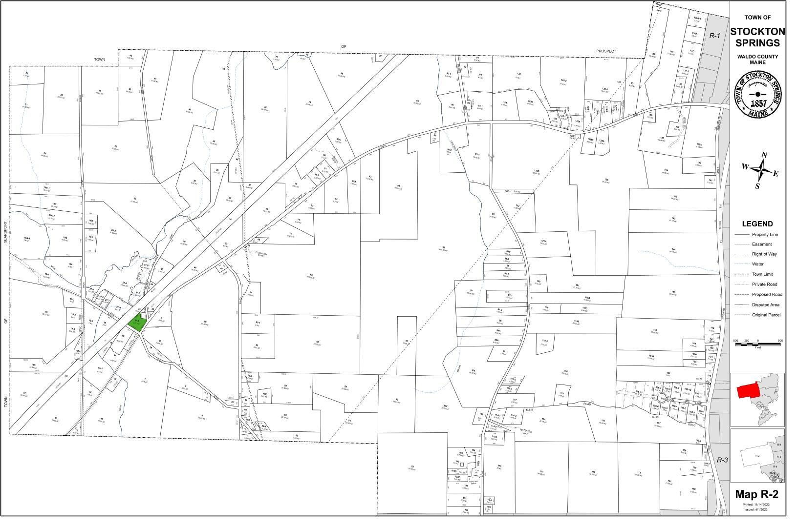 125 Green Valley Road Stockton Springs, ME 04981 - Photo 13 of 22 Tax Map_R-2 colored (Large)