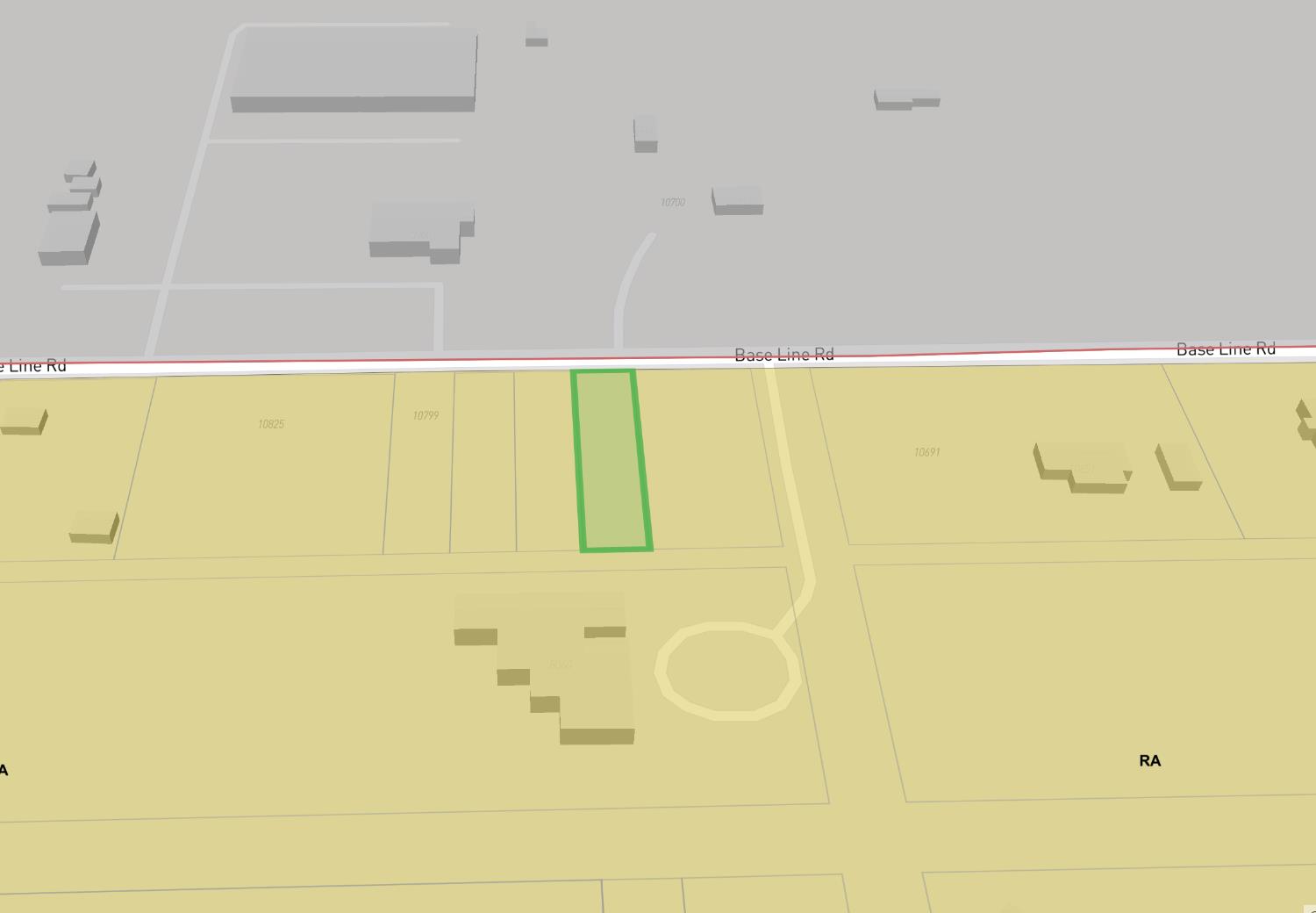 0 Baseline Road Elverta, CA 95626 - Photo 6 of 8 Aerial map of the lot also reflecting the alley behind the lot.