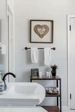 a bathroom with a white sink